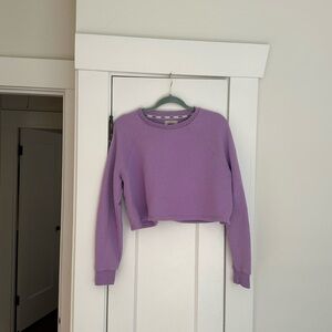 Madewell Cropped Lavender Sweatshirt